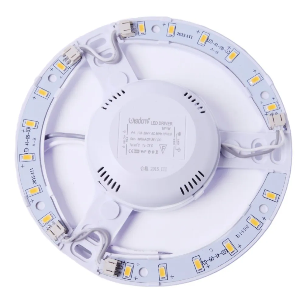 CORONA LED SMD 5630 WISDOM DA 10W LUCE BIANCO FREDDO E CALDO CON DRIVER