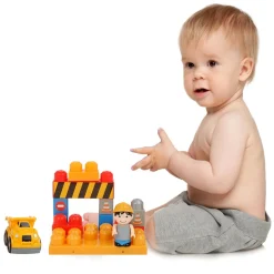 COSTRUZIONI GIOCATTOLO PER BAMBINI CANTIERE 12PZ CON PERSONAGGIO E ACCESSORI