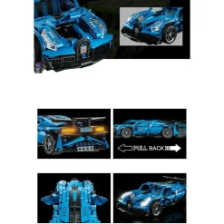 COSTRUZIONI MATTONCINI 521 + PEZZI AUTO SPORTIVA COMPATIBILE Q-JM802