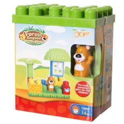 COSTRUZIONI PER BAMBINI ANIMALI DELLA FORESTA 14PZ CON PERSONAGGIO E ACCESSSORI