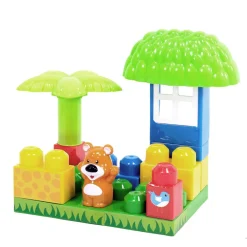 COSTRUZIONI PER BAMBINI ANIMALI DELLA FORESTA 14PZ CON PERSONAGGIO E ACCESSSORI