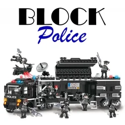 COSTRUZIONI PER BAMBINI BLOCKS POLICE CASERMA DI POLIZIA DIY 8 SET ASSORTITI