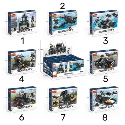 COSTRUZIONI PER BAMBINI BLOCKS POLICE CASERMA DI POLIZIA DIY 8 SET ASSORTITI