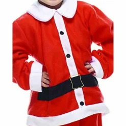 COSTUME BABBO NATALE ECO BAMBINO TAGLIA UNICA CON CAPPELLO E ABITO NATALIZIO