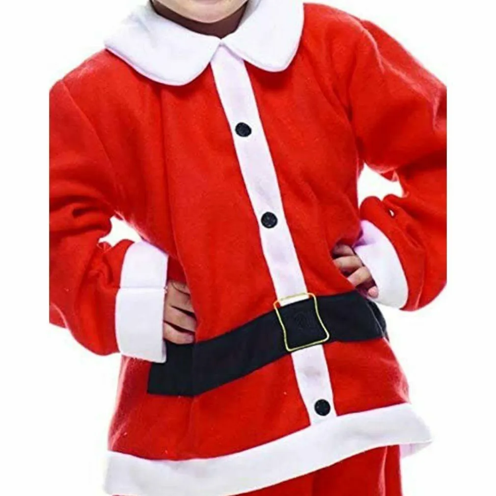 COSTUME BABBO NATALE ECO BAMBINO TAGLIA UNICA CON CAPPELLO E ABITO NATALIZIO