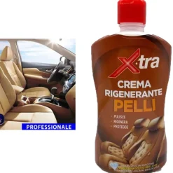 CREMA RIGENERANTE PER PELLI SEDILI AUTO PULISCE RIGENERA E PROTEGGE CF DA 500ML
