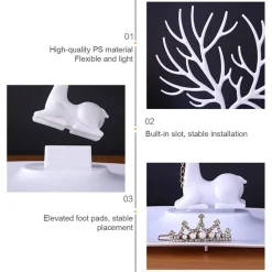CREMAGLIERA PER COLLANE GIOIELLI MONILI ESPOSITORE PER ORECCHINI SCAFFALE STOCCAGGIO