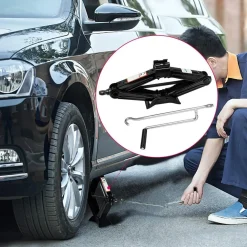 CRIC A PANTOGRAFO FORBICE IDRAULICO SOLLEVATORE AUTO FAMILIARE PICKUP 2000KG NERO