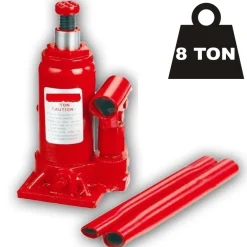 CRICK AUTO 8 TON SOLLEVATORE IDRAULICO A PRESSIONE MARTINETTO BOTTIGLIA 8000 kg