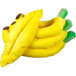 CUCCIA BANANA LETTO MORBIDO PER GATTO CANE CUSCINO INVERNO PELUCHE NIDO 65X35CM