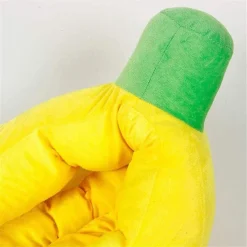 CUCCIA BANANA LETTO MORBIDO PER GATTO CANE CUSCINO INVERNO PELUCHE NIDO 70X40CM
