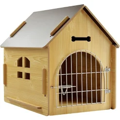 CUCCIA CASA GABBIA CANE CANI DI TAGLIA GRANDE PER INTERNO ESTERNO 80 X 55 X 74CM