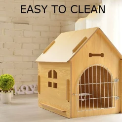 CUCCIA CASA GABBIA CANE CANI DI TAGLIA GRANDE PER INTERNO ESTERNO 80 X 55 X 74CM