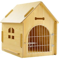 CUCCIA CASA GABBIA CANE CANI DI TAGLIA GRANDE PER INTERNO ESTERNO 80 X 55 X 74CM