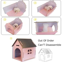 CUCCIA CASA GABBIA CANE CANI DI TAGLIA GRANDE PER INTERNO ESTERNO 51 X 40 X 52CM