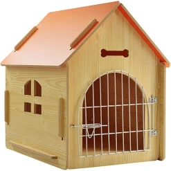 CUCCIA CASA GABBIA CANE CANI DI TAGLIA GRANDE PER INTERNO ESTERNO 51 X 40 X 52CM