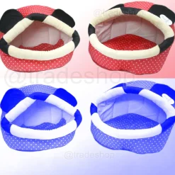 CUCCIA IGLOO COLORE BLU O ROSSO PER CANI E GATTI ANIMALI DOMESTICI CALDA