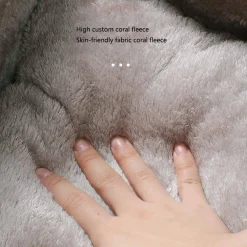 CUCCIA PER CANI E GATTI ANIMALI A FORMA DI CASETTA MORBIDA PELUCHE 43X36X34CM