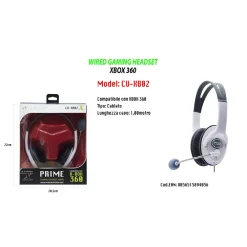 CUFFIA COMPATIBILE PER X-BOX 360 GAMING HEADSET WIRED MICROFONO MAXTECH CU-XB02