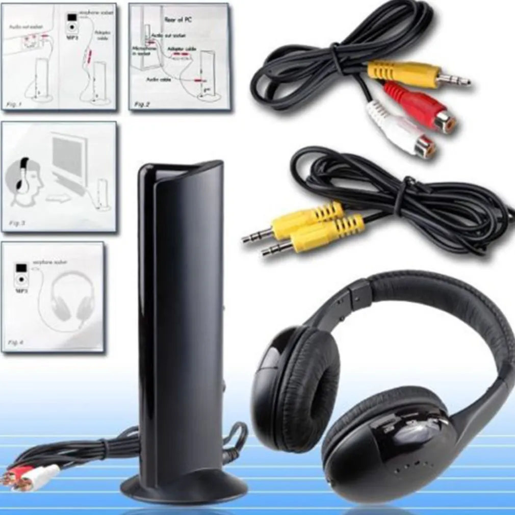 CUFFIA CUFFIE WIRELESS 5 IN 1 SENZA FILI WI-FI MICROFONO RADIO FM