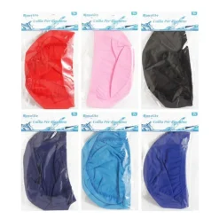 CUFFIA NUOTO PER PISCINA ESTATE IN TESSUTO UNISEX 6 COLORI MISTI 25X17 CM 605434