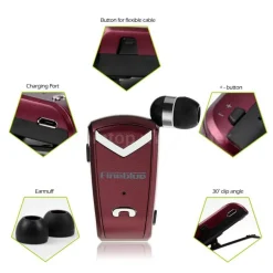 CUFFIA RETRAIBILE AURICOLARE BLUETOOTH UNIVERSALE FINEBLUE F-V2 PER SMARTPHONE