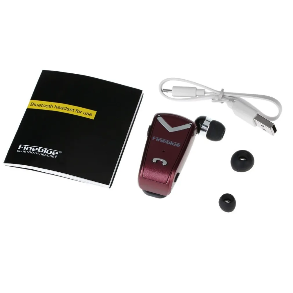 CUFFIA RETRAIBILE AURICOLARE BLUETOOTH UNIVERSALE FINEBLUE F-V2 PER SMARTPHONE