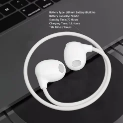 CUFFIE A CONDUZIONE OSSEA BLUETOOTH 5.3 IMPERMEABILI IPX6 SPORTIVE WIRELESS CORSA