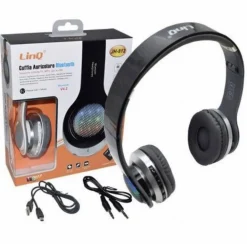 CUFFIE AURICOLARE BLUETOOTH WIRELESS CON LETTORE SCHEDA MICROSD LUCI LED JH-812