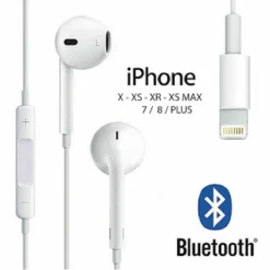 CUFFIE AURICOLARI CON CAVO BLUETOOTH LIGHTNING CON MICROFONO MAGNETICI R6310