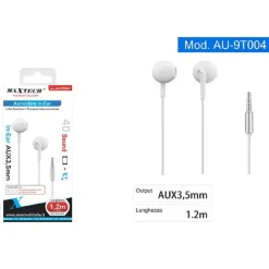 CUFFIE AURICOLARI IN-EAR CONNETTORE AUX 3,5MM PER SMARTPHONE SUONO 4D AU-9T004