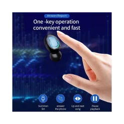 CUFFIE AURICOLARI POWER BANK STEREO HI-FI PER MUSICA WIRELESS Q66 TWS BLUETOOTH