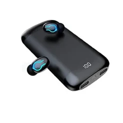 CUFFIE AURICOLARI POWER BANK STEREO HI-FI PER MUSICA WIRELESS Q66 TWS BLUETOOTH