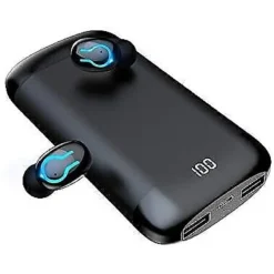 CUFFIE AURICOLARI POWER BANK STEREO HI-FI PER MUSICA WIRELESS Q66 TWS BLUETOOTH