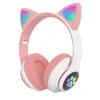 CUFFIE AURICOLARI Q-EM3 WIRELESS BLUETOOTH FILO ORECCHIO DI GATTO LED MICROFONO