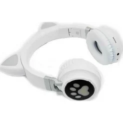 CUFFIE AURICOLARI Q-EM3 WIRELESS BLUETOOTH FILO ORECCHIO DI GATTO LED MICROFONO