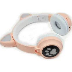 CUFFIE AURICOLARI Q-EM3 WIRELESS BLUETOOTH FILO ORECCHIO DI GATTO LED MICROFONO