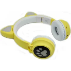 CUFFIE AURICOLARI Q-EM3 WIRELESS BLUETOOTH FILO ORECCHIO DI GATTO LED MICROFONO