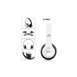 CUFFIE BLUETOOTH STEREO P47 PER SMARTPHONE E COMPUTER WIRELESS