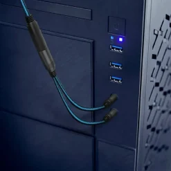 CUFFIE CABLATE STEREO CON MICROFONO JACK USB LUCI RGB LED GAMING FILM PC GM6066