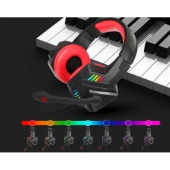 CUFFIE GAMING CON MICROFONO PER PC PS4 XBOX CONSOLE ILLUMINAZIONE LED RGB GM301