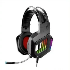 CUFFIE GAMING DA GIOCO STEREO BASS CON MICROFONO LUCI A LED RGB PER PS4 PC QE8