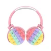 CUFFIE POPIT BAMBINE WIRELESS RADIO BLUETOOTH 5.0 PIEGHEVOLE SD USB COLORE ROSA
