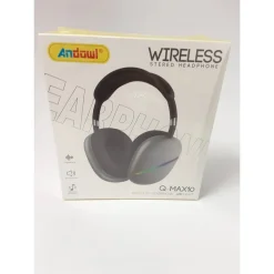 CUFFIE Q-MAX10 STEREO WIRELESS RICARICABILI USB BLUETOOTH CON 7 LUCI LED COLORATE