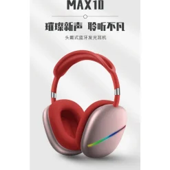 CUFFIE Q-MAX10 STEREO WIRELESS RICARICABILI USB BLUETOOTH CON 7 LUCI LED COLORATE