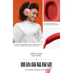 CUFFIE Q-MAX10 STEREO WIRELESS RICARICABILI USB BLUETOOTH CON 7 LUCI LED COLORATE