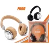 CUFFIE STEREO WIRELESS BLUETOOTH V4.2 RADIO FM MICRO SD SLOT MP3 AUX-IN F990