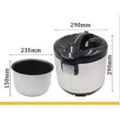 CUOCIRISO BOLLITORE ELETTRICO 900W 6 LT VAPORIERA CUOCI RISO RISOTTIERA TX-8258