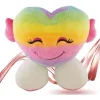 CUORE IN PELUCHE CON PIEDI MULTICOLORE 25 CM REGALO SAN VALENTINO PUPAZZO 93055