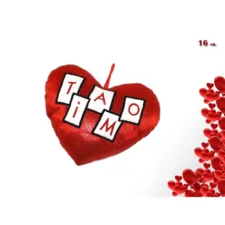 CUORE IN PELUCHE ROSSO CON SCRITTA TI AMO 16 CM IDEA REGALO SAN VALENTINO 86998